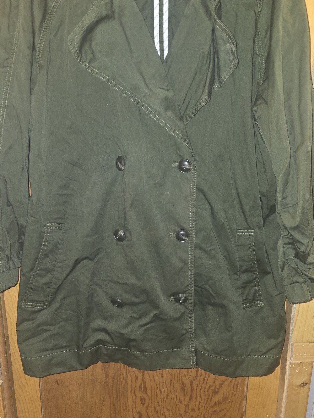 New no tags Cabi XL olive green pocketed coat - Picture 3 of 10
